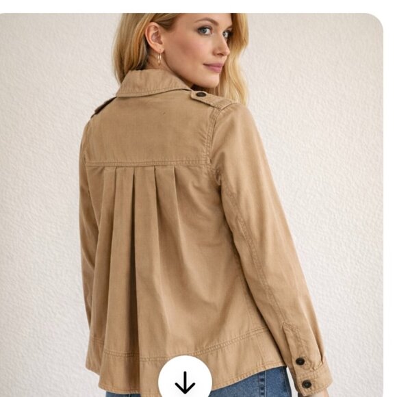 J. Crew Jackets & Blazers - J. Crew Women's Utility style 100% cotton jacket tan relaxed fit pockets size S